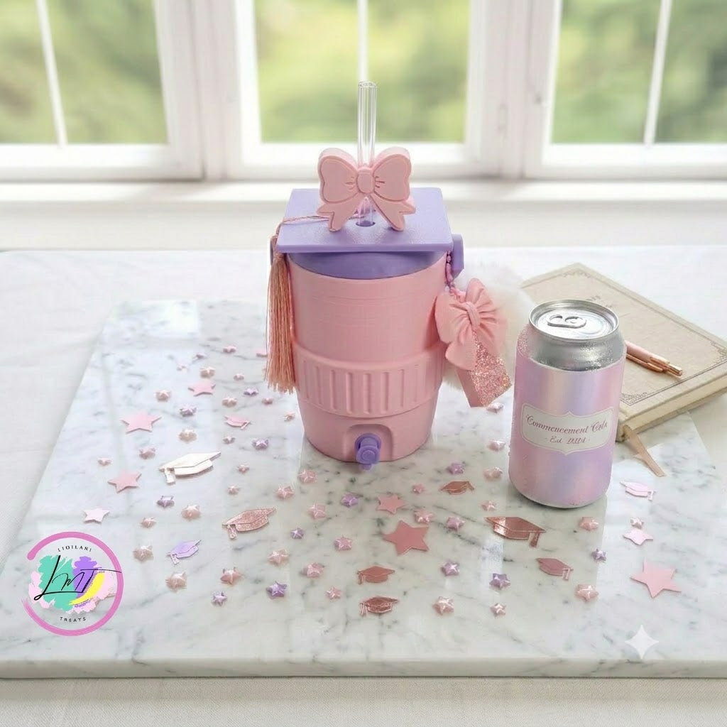Graduation 3d printed cooler can holder with handles , can holder
