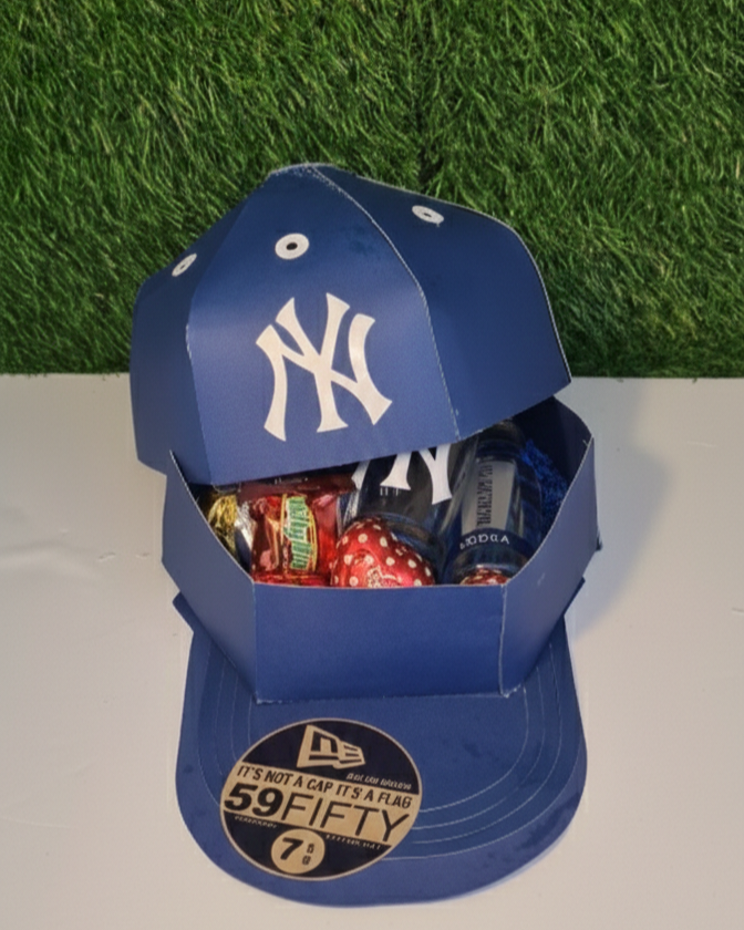 Custom Baseball Hat Gift Box – 3D Team Cap Treat Box for Sports Fans (All Teams Available)