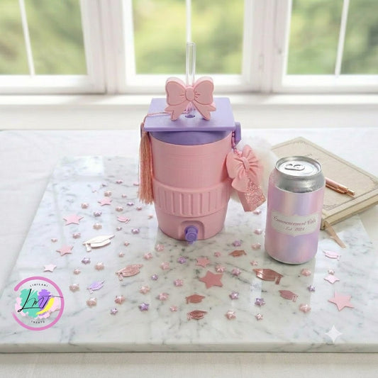 Graduation 3d printed cooler can holder with handles  , can holder